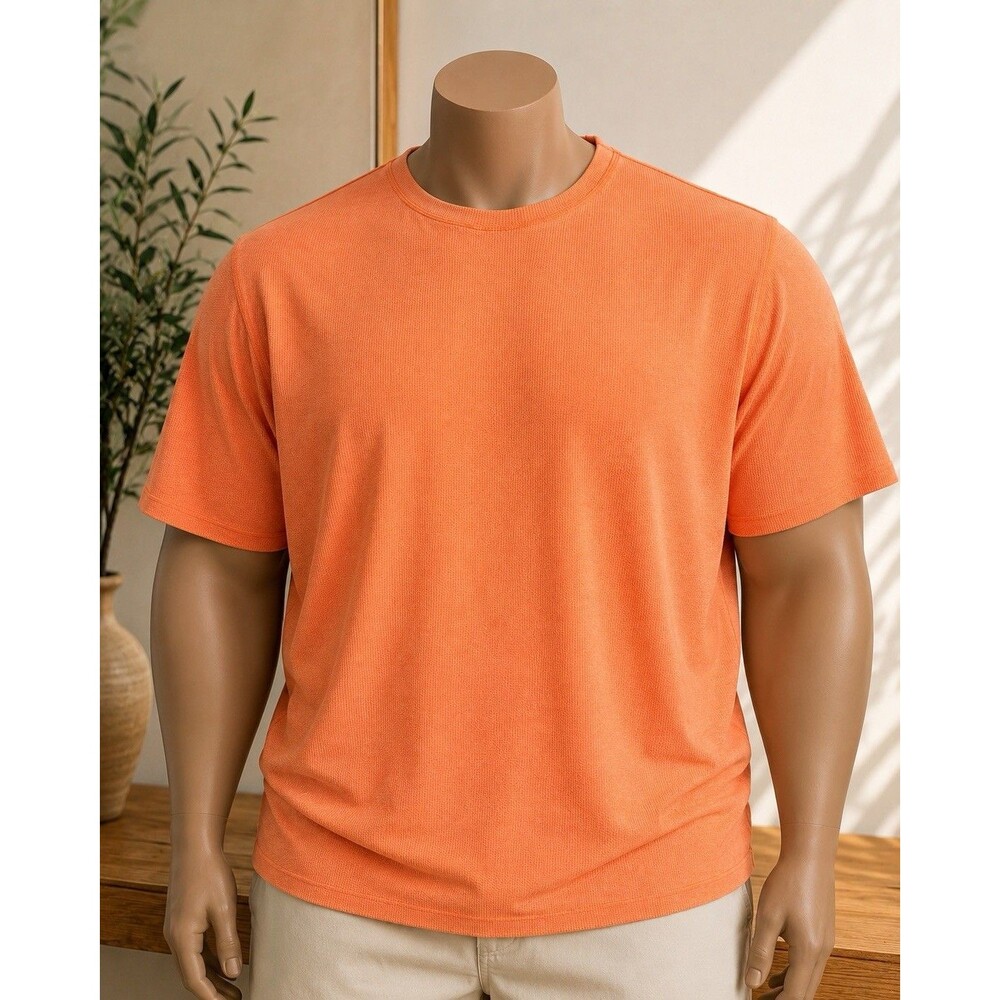 Tommy Bahama IslandZone Orange Reversible Men's Crew Neck T-Shirt PTP 26”